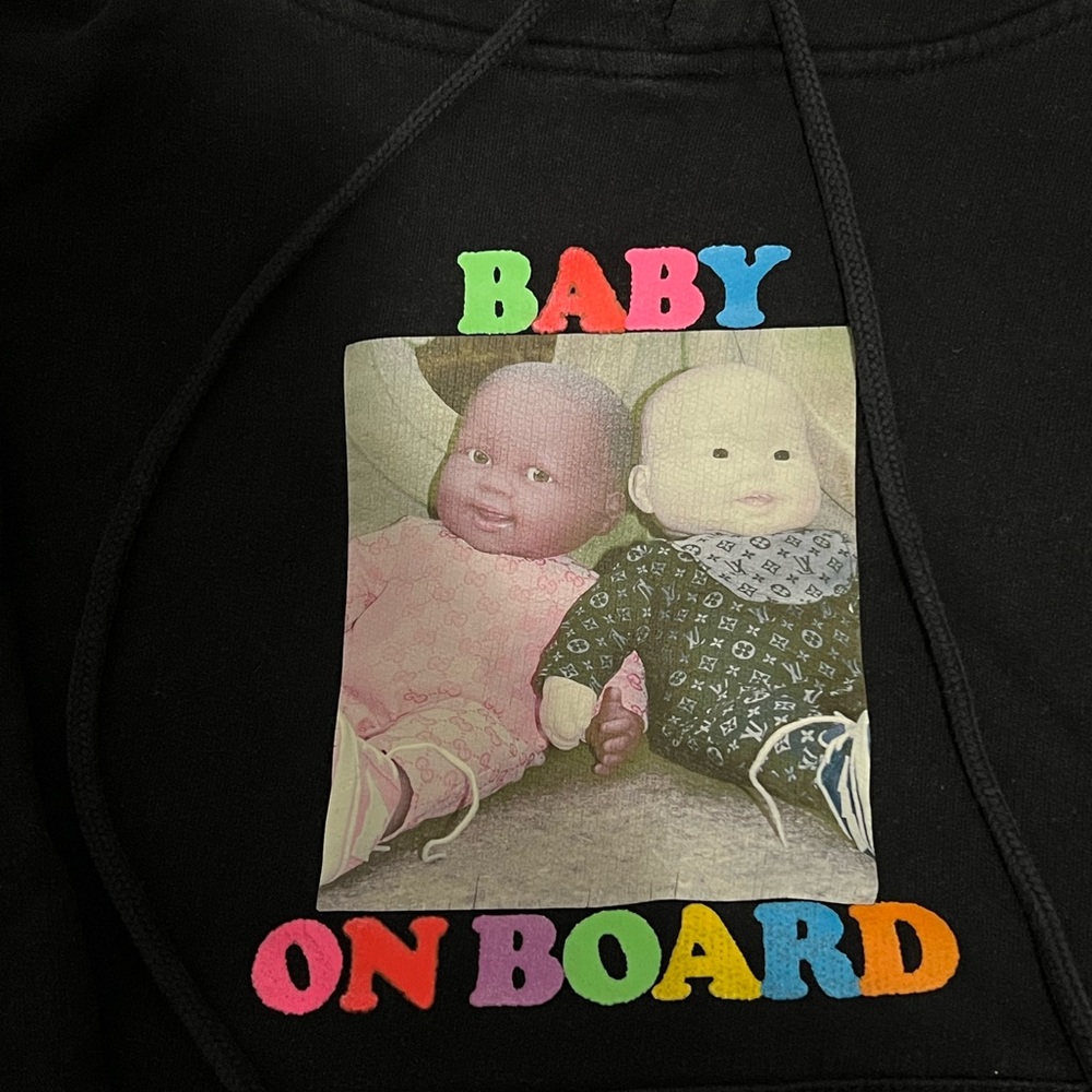 Vintage Imran Potato “Baby On Board” Pullover Hoodie